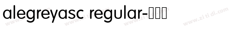 alegreyasc regular字体转换